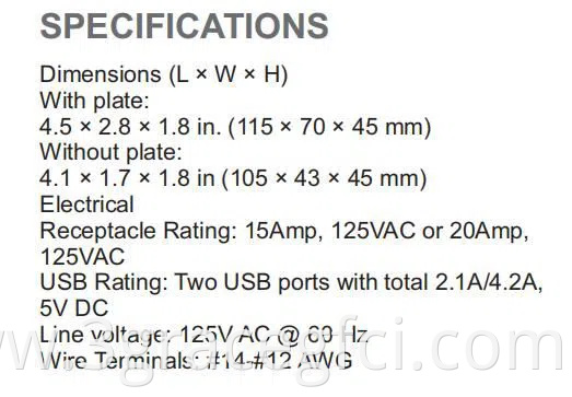 USB SPECS